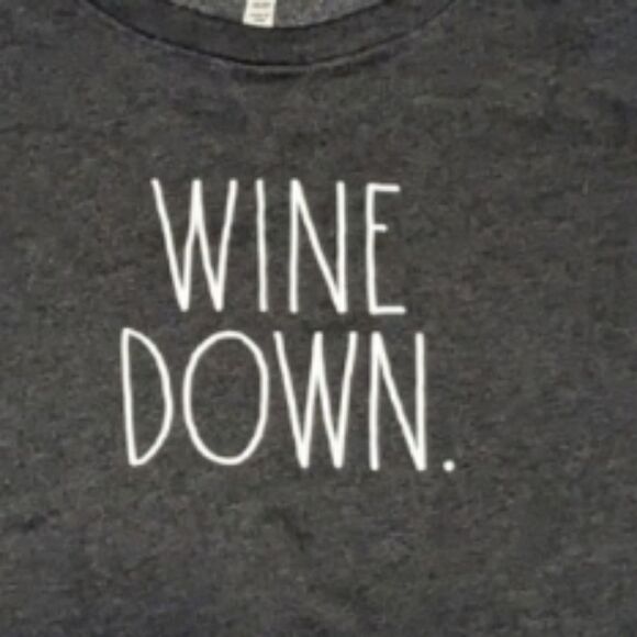 Wine Down Graphic Sweatshirt oversized Rae Dunn crewneck top long sleeve shirt - Picture 5 of 16